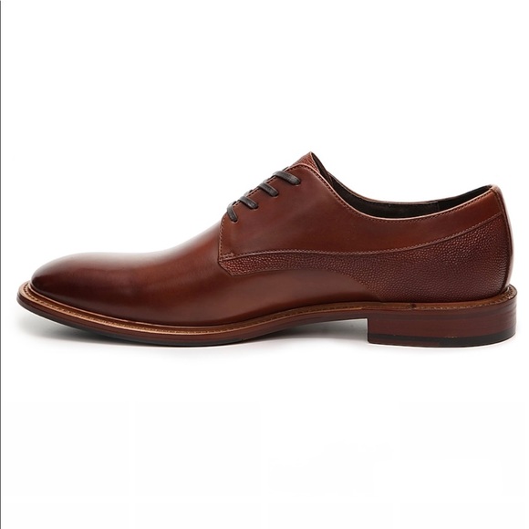 New Men’s Aston Grey Adayde Oxford Cognac Shoes - Picture 3 of 9